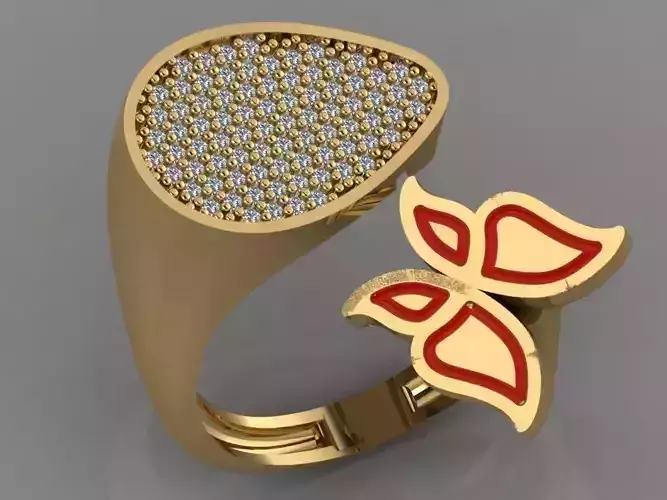 GC GOLD TW0105- Diamond ring  3D print model