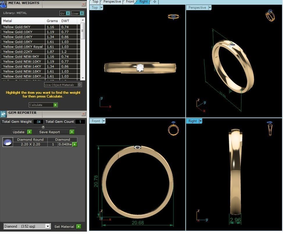 Women Band Ring 3dm render detail 3D print model_6