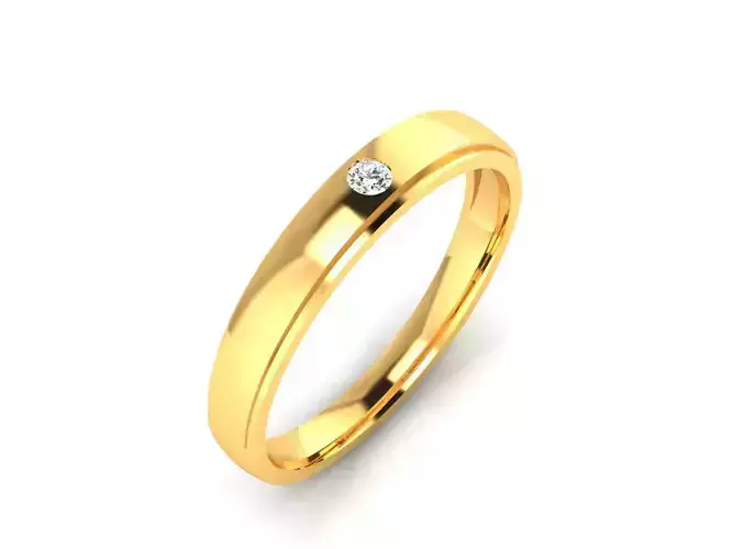 Women Band Ring 3dm render detail