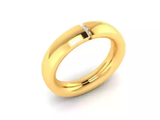 Women Band Ring 3dm render detail