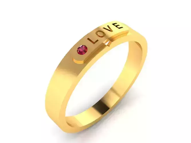 Women Band Ring 3dm render detail