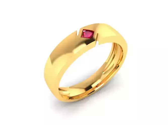 Women Band Ring 3dm render detail