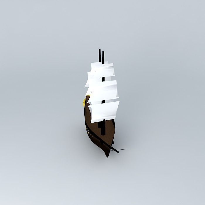 Simple Frigate Free 3D model_2
