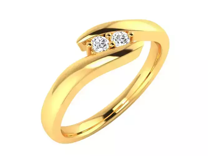 Women Band Ring 3dm render detail