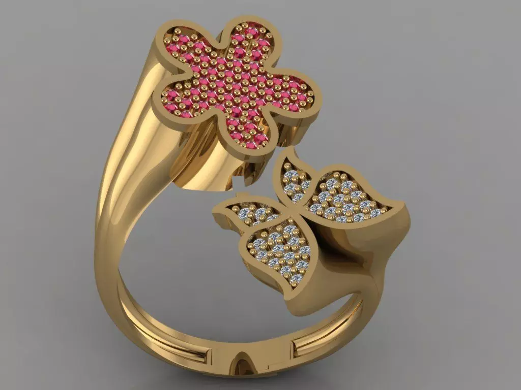 GC GOLD TW0106- Diamond ring 3D print model_0