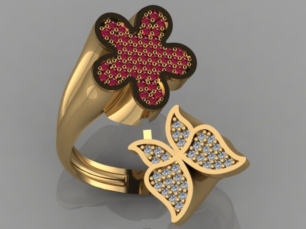 GC GOLD TW0106- Diamond ring 3D print model_1