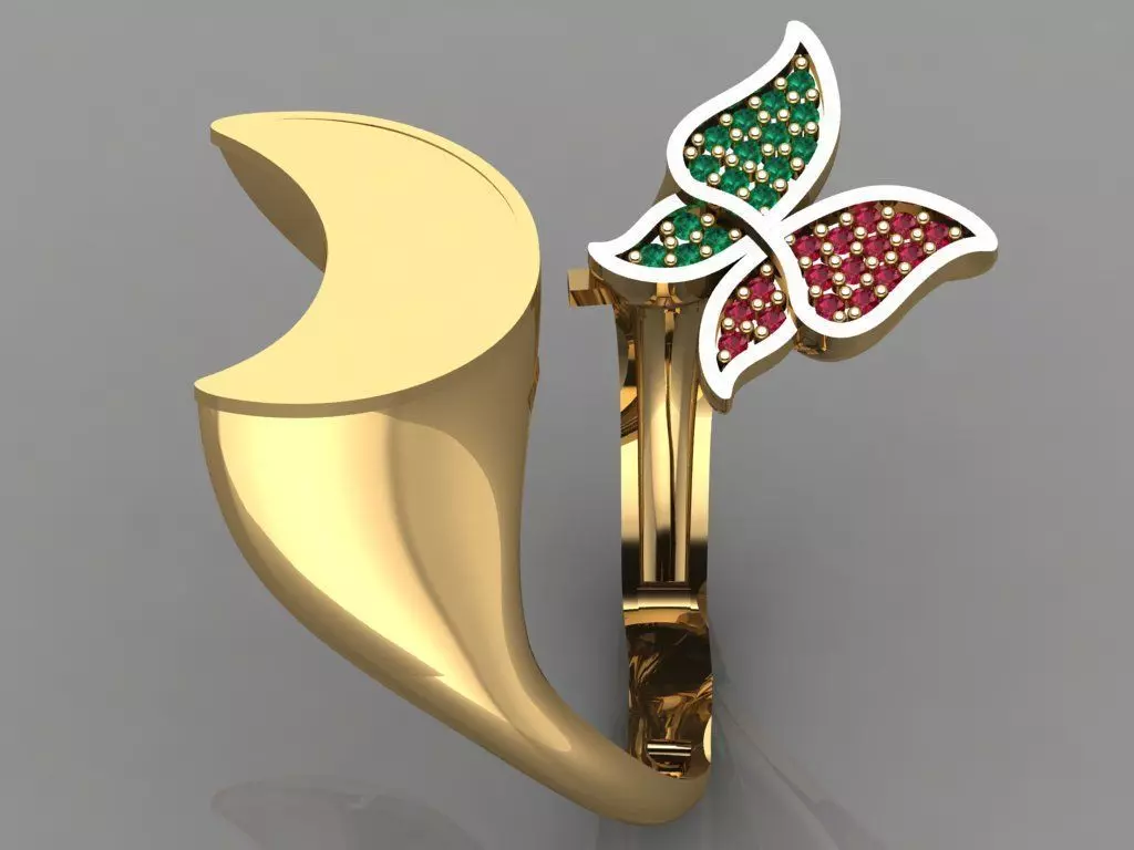 GC GOLD TW0107- Diamond ring 3D print model_0