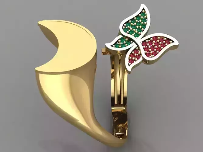 GC GOLD TW0107- Diamond ring 3D print model