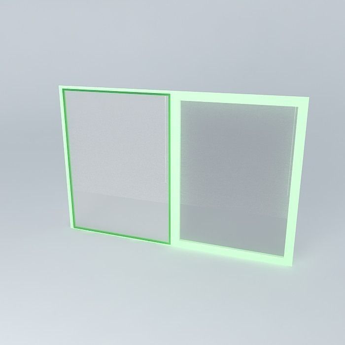 Window aluminum structure Free 3D model_1