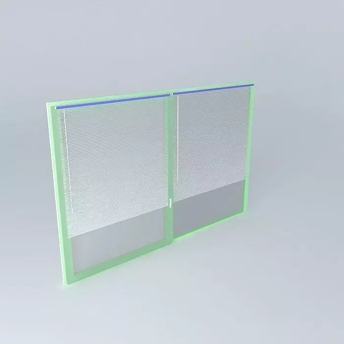 Window aluminum structure Free 3D model_0