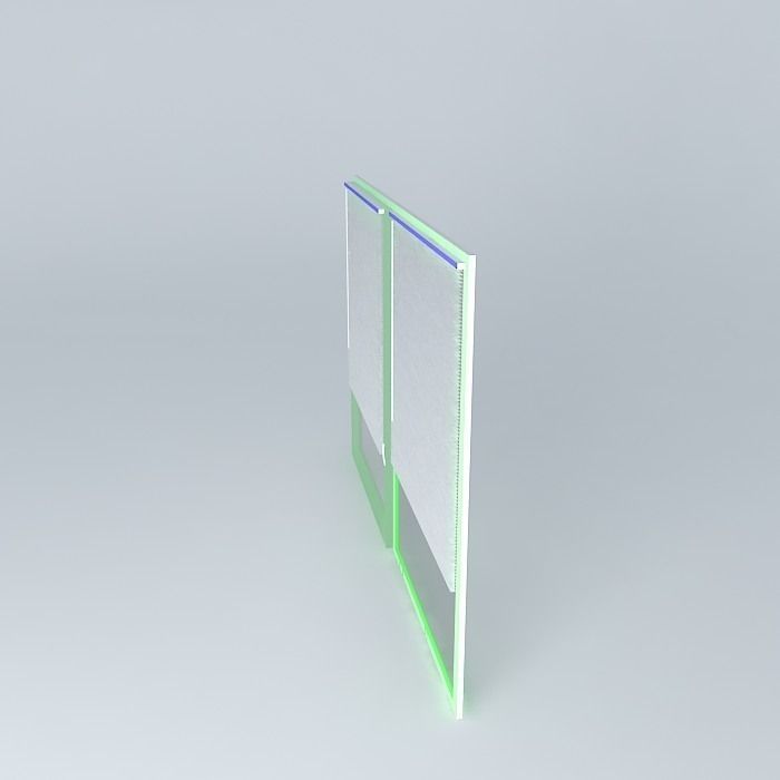 Window aluminum structure Free 3D model_2