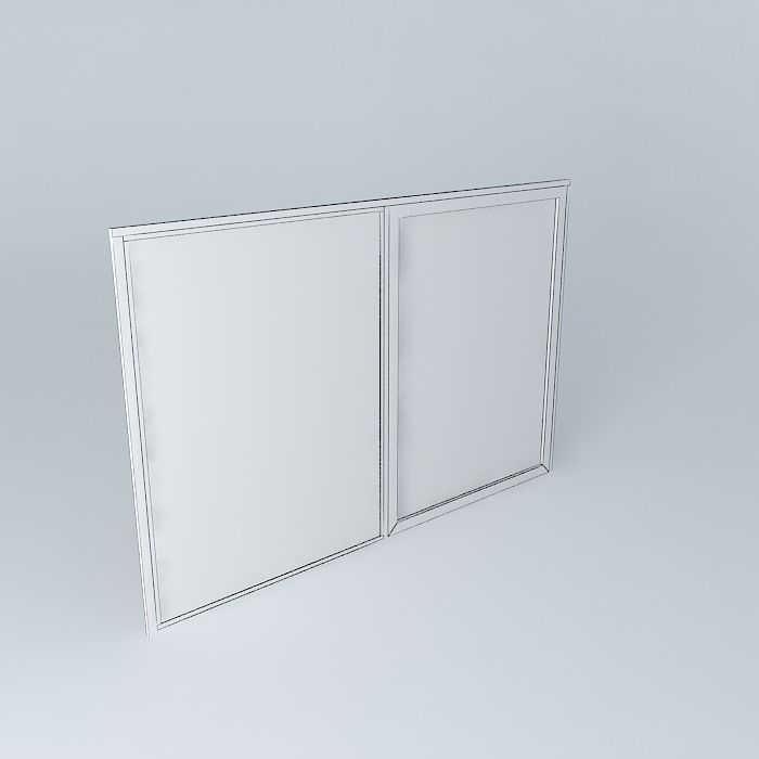 Window aluminum structure Free 3D model_4