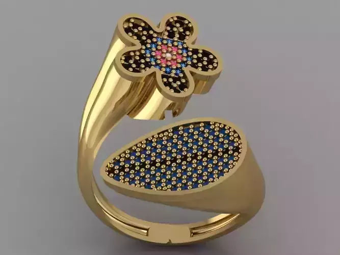 GC GOLD TW0108- Diamond ring  3D print model