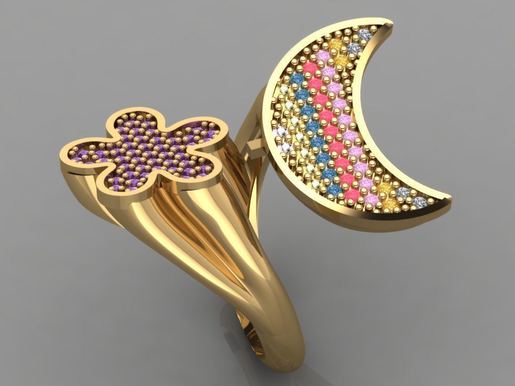 GC GOLD TW0109- Diamond ring  3D print model_3