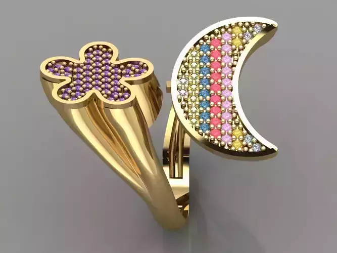 GC GOLD TW0109- Diamond ring  3D print model