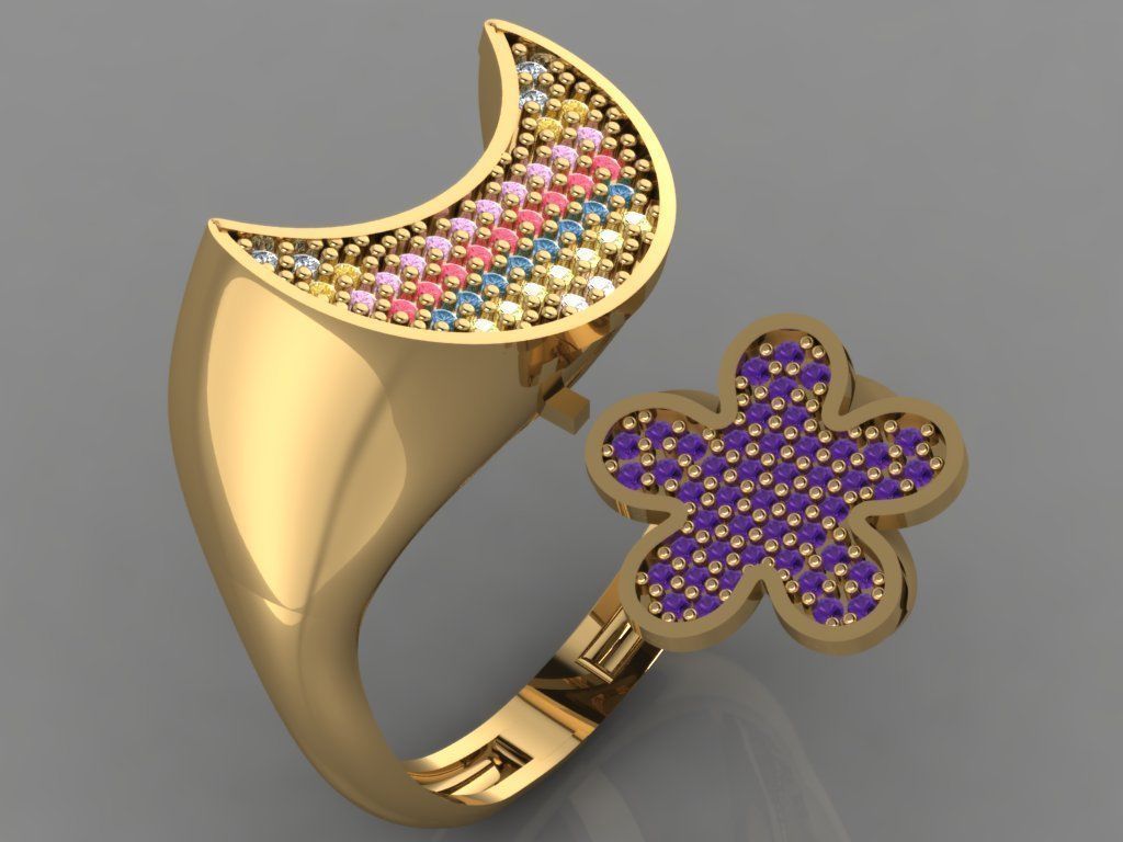 GC GOLD TW0109- Diamond ring  3D print model_2