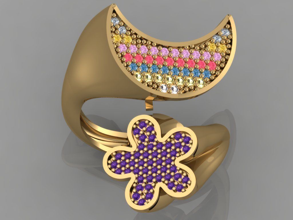 GC GOLD TW0109- Diamond ring  3D print model_1