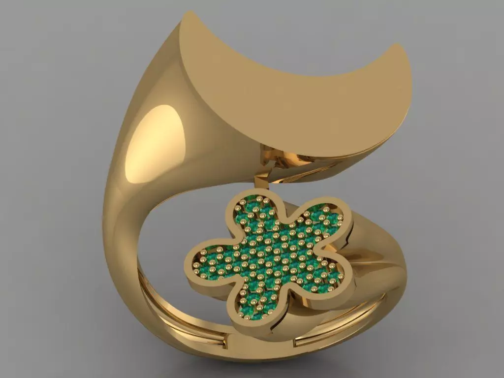 GC GOLD TW0110- Diamond ring 3D print model_0