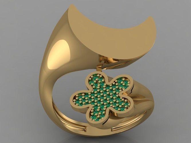 GC GOLD TW0110- Diamond ring 3D print model