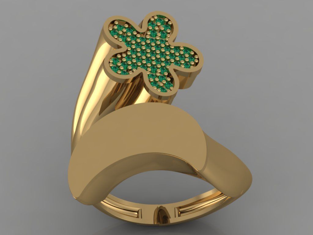 GC GOLD TW0110- Diamond ring 3D print model_3