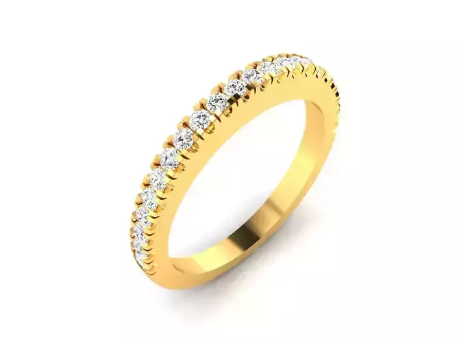 Women Band Ring 3dm render detail