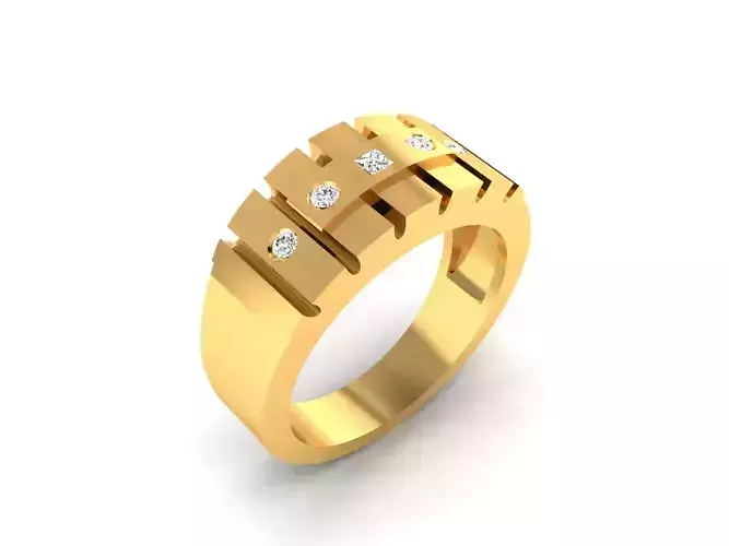 Women Band Ring 3dm render detail