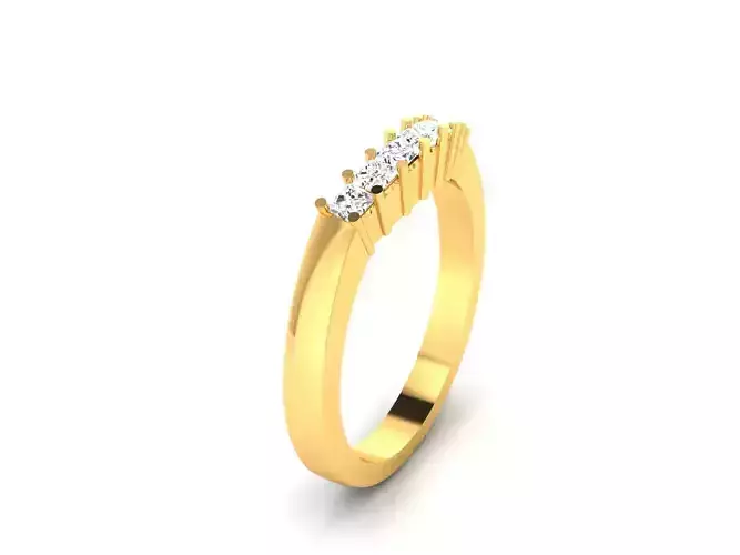 Women Band Ring 3dm render detail