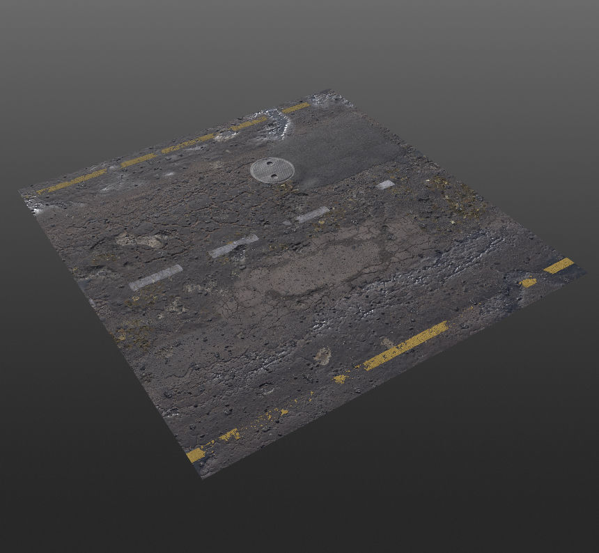 Post Apocalyptic Roads - 4 different variations Texture_1