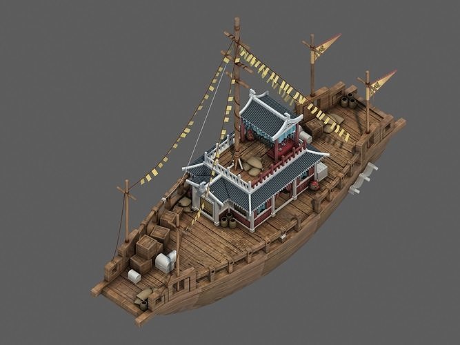 Game Traffic - Houseboat 063 3D model