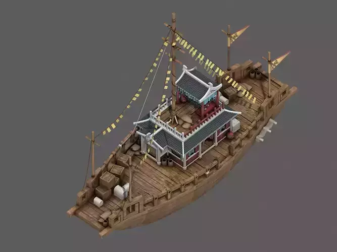 Game Traffic - Houseboat 063 3D model