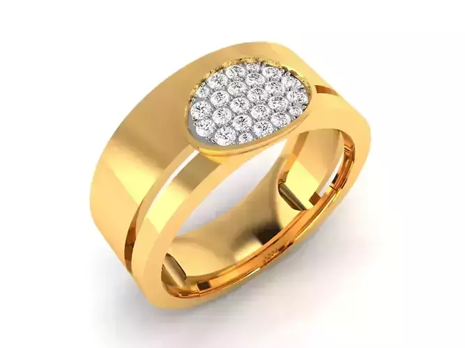 Women Band Ring 3dm render detail