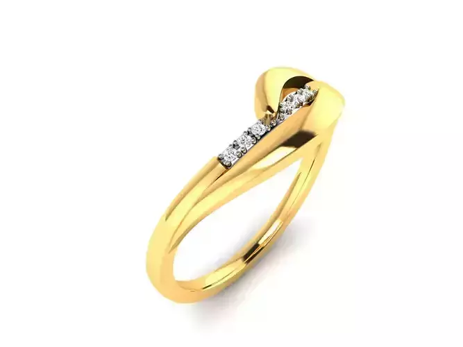 Women Band Ring 3dm render detail