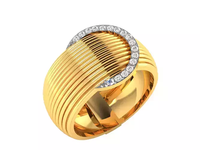 Women Band Ring 3dm render detail