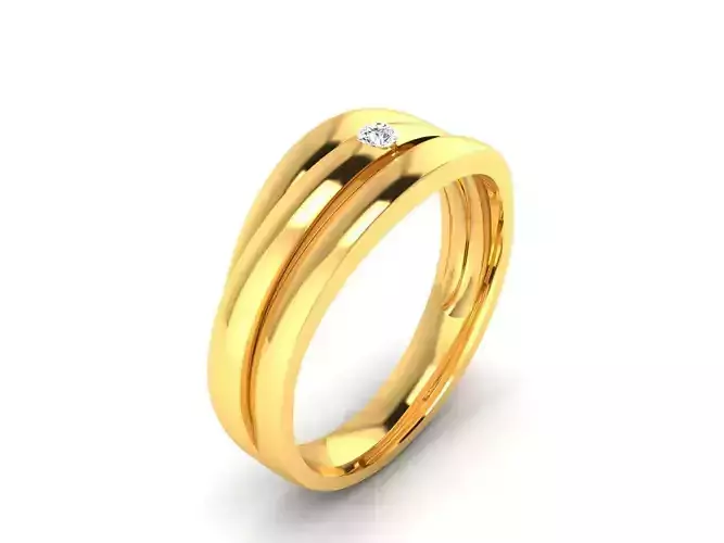 Women Band Ring 3dm render detail