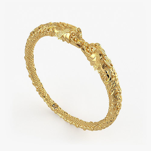 Lion bangle bracelet  3D print model