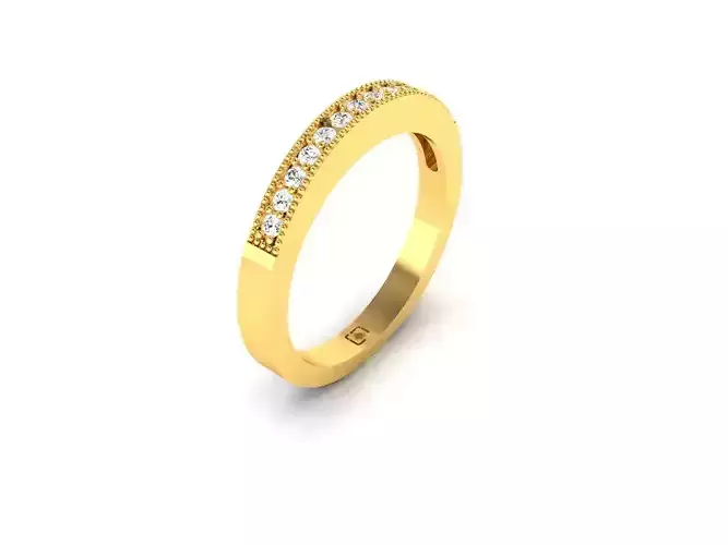 Women Band Ring 3dm render detail