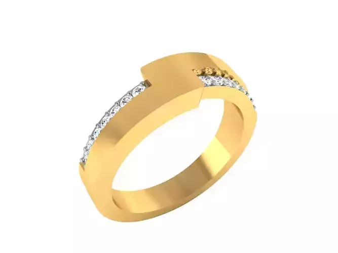 Women Band Ring 3dm render detail