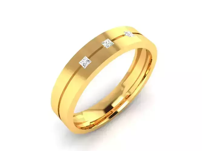 Women Band Ring 3dm render detail