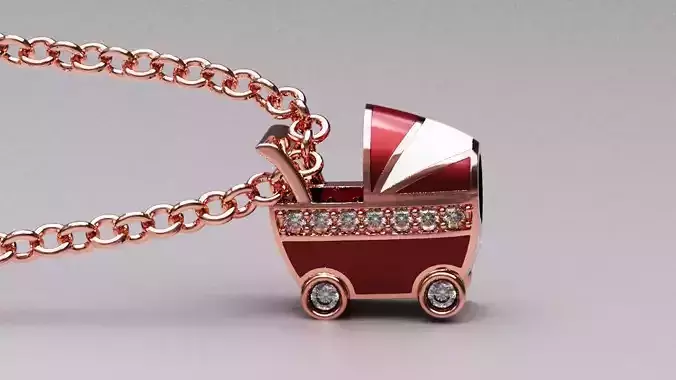 Baby car pendant 3D print model