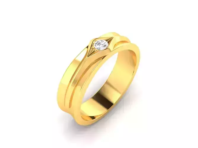 Women Band Ring 3dm render detail