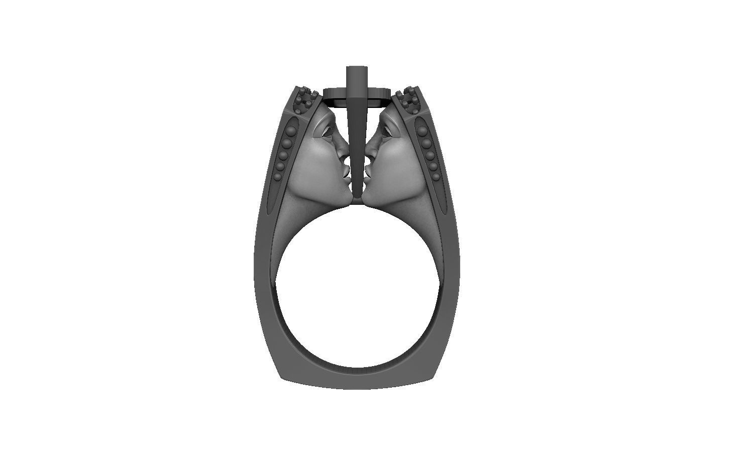 faces ring 3D print model_5