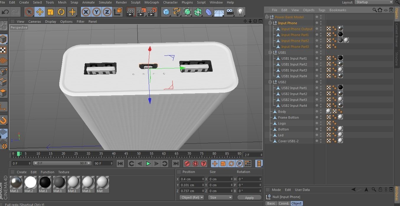 Mi Li-Polymer Power Bank 2i 20000mAH 3D model_19