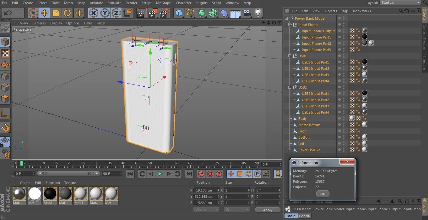 Mi Li-Polymer Power Bank 2i 20000mAH 3D model_18