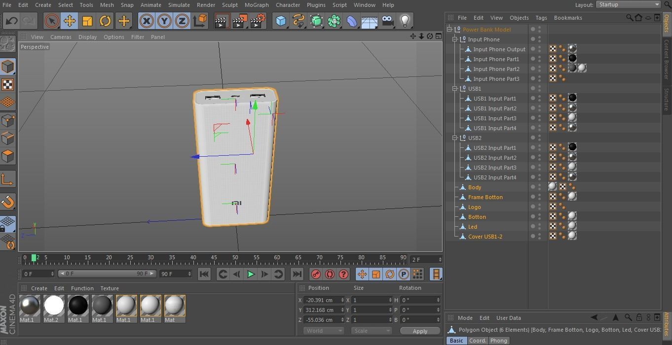 Mi Li-Polymer Power Bank 2i 20000mAH 3D model_22