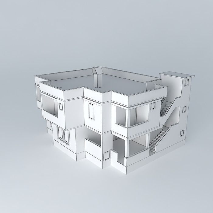 House Jasar Ulcinj Free 3D model_4