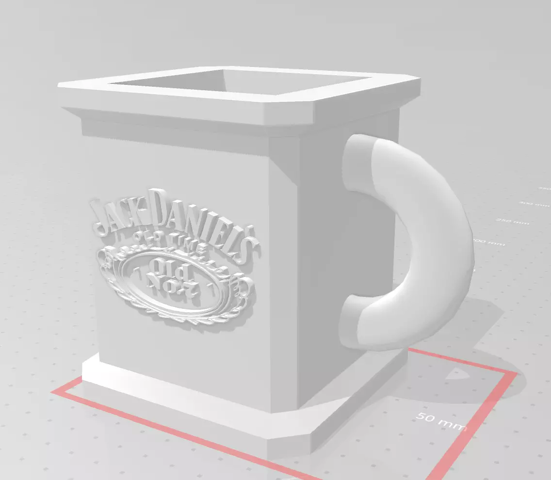 Jack Daniels Mug 3D print model_0