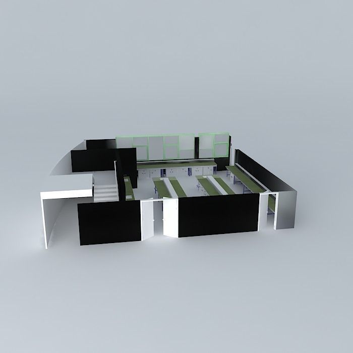 Cosmetic Lab Free 3D model_2