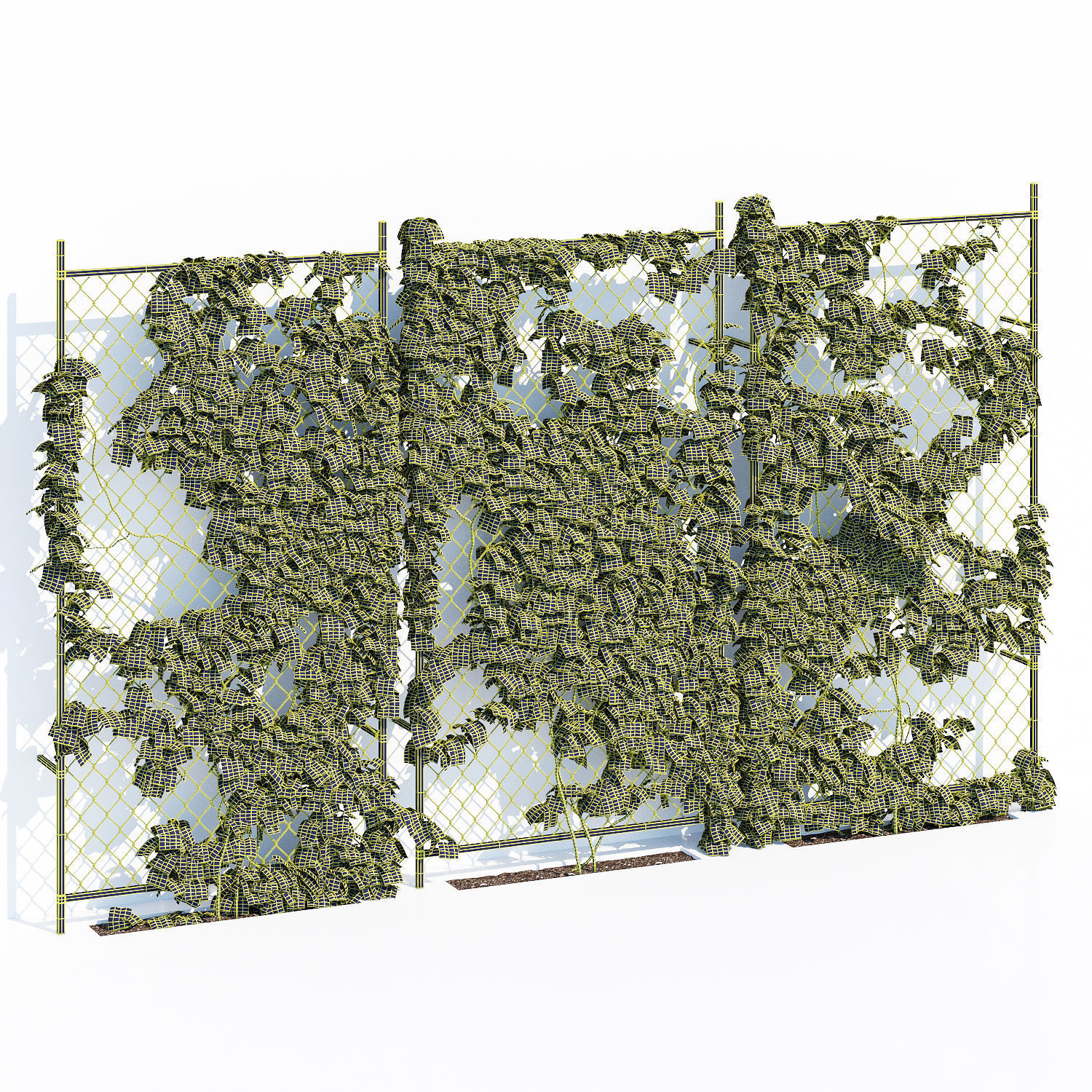 Ivy wall two 3D model_5