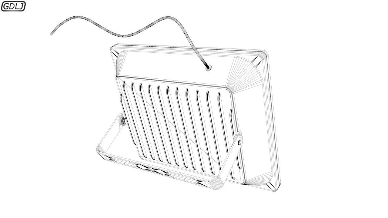 LED FloodLight 3D model_25