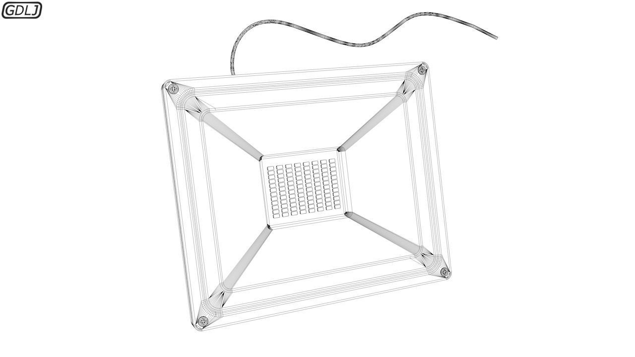 LED FloodLight 3D model_24